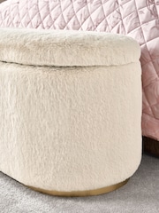 Lipsy Mink Faux Fur Laurel Ottoman Storage - Image 2 of 7