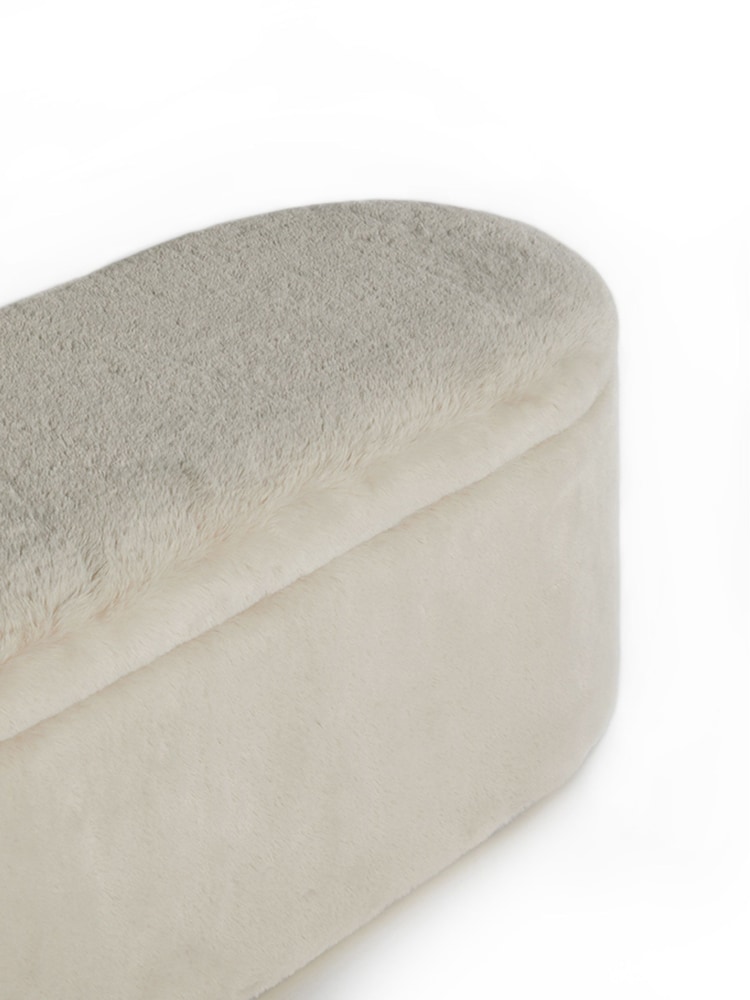Lipsy Mink Faux Fur Laurel Ottoman Storage - Image 7 of 7