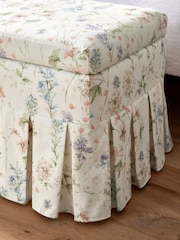 Laura Ashley Wild Meadow Chalk Pink Fifield Storage Ottoman Bench - Image 3 of 8