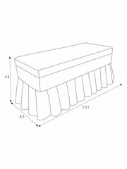 Laura Ashley Wild Meadow Chalk Pink Fifield Storage Ottoman Bench - Image 5 of 8