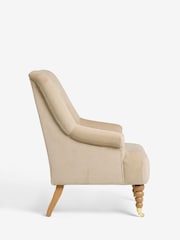 Laura Ashley Baron Chenille Hazelnut Ropsley High Back Accent Chair - Image 6 of 8