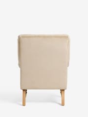 Laura Ashley Baron Chenille Hazelnut Ropsley High Back Accent Chair - Image 7 of 8