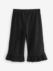 Black Textured Frill Hem Wide Trousers (3mths-7yrs) - Image 3 of 5