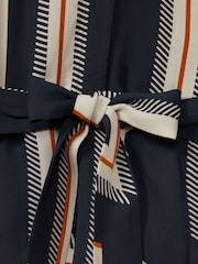 Reiss Ciara Geometric Print Belted Mini Dress - Image 5 of 5