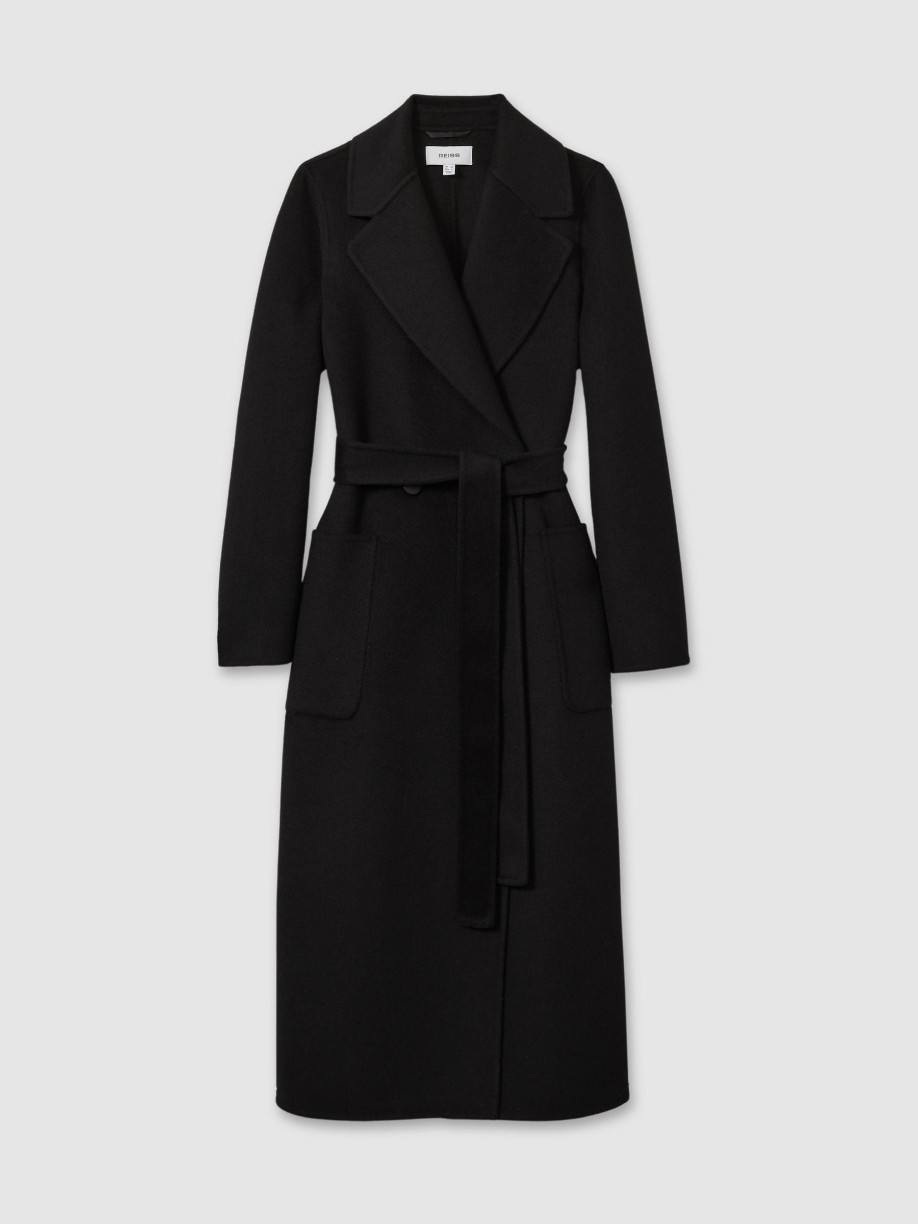 Reiss black wool coat discount