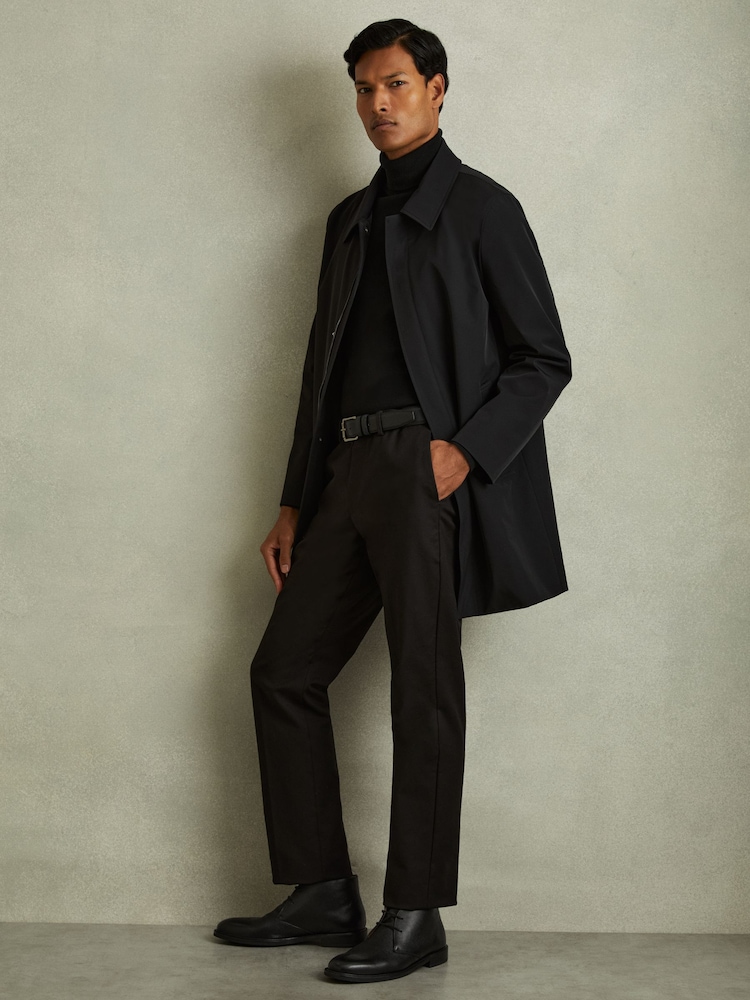 Reiss Black Cooper Grained Leather Chukka Boots - Image 6 of 6