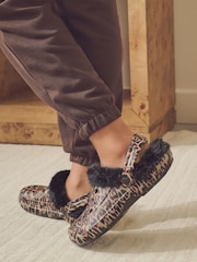 Leopard - Женские тапочки-сабо с подкладкой из искусственного меха - Изображение 2 из 8