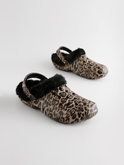 Leopard - Женские тапочки-сабо с подкладкой из искусственного меха - Изображение 3 из 8