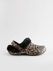 Leopard - Женские тапочки-сабо с подкладкой из искусственного меха - Изображение 4 из 8