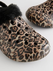 Leopard - Женские тапочки-сабо с подкладкой из искусственного меха - Изображение 6 из 8