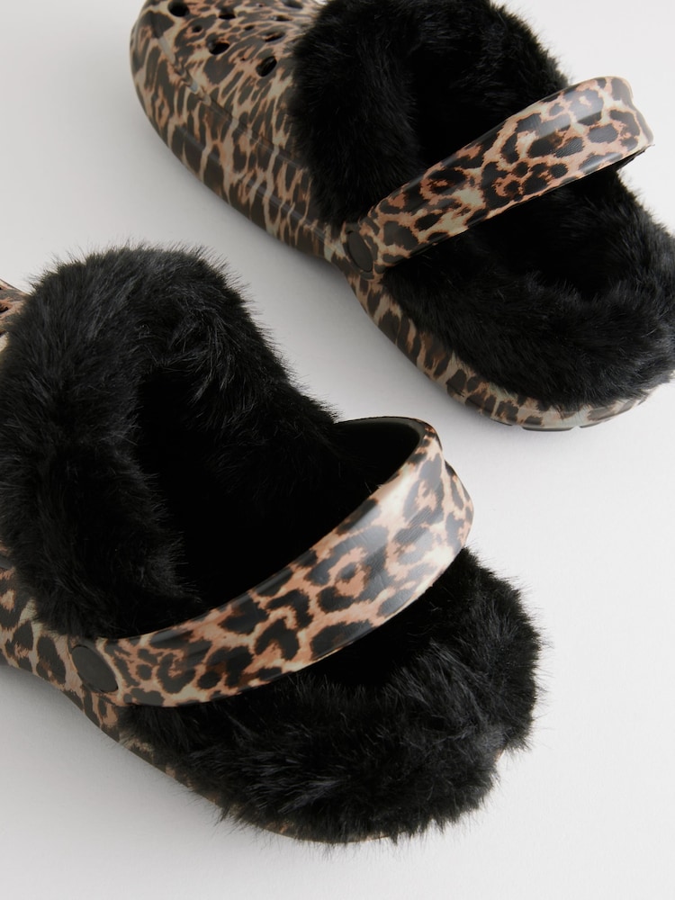 Leopard - Женские тапочки-сабо с подкладкой из искусственного меха - Изображение 8 из 8