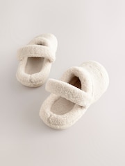 Ecru Borg Eva Clog Slippers - Image 6 of 8