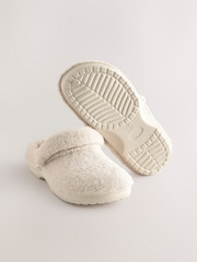 Ecru Borg Eva Clog Slippers - Image 8 of 8