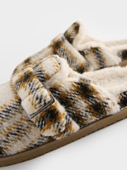Yellow Check Borg Buckle Mule Slippers - Image 4 of 5