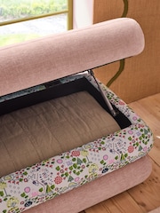 Cath Kidston Rose Thread Pink Chenille with Tiny Town Mallow Storage Ottoman - Image 2 of 8