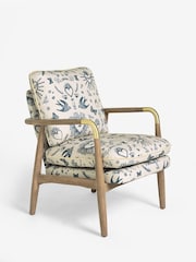 Rockett St George Celeste Hearts and Flowers Natural Signature Accent Chair - Image 7 of 11