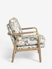 Rockett St George Celeste Hearts and Flowers Natural Signature Accent Chair - Image 8 of 11