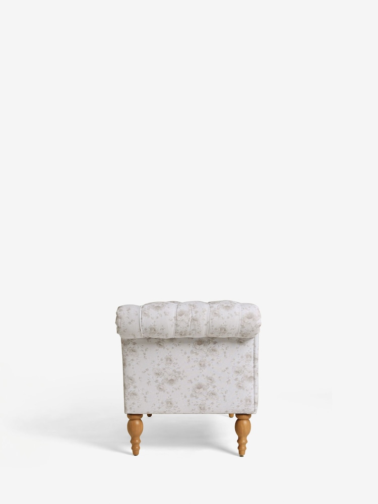 Shabby Chic by Rachel Ashwell® Dutchess Blossom Natural Delilah Loveseat Sofa Accent Chair - Image 7 of 7