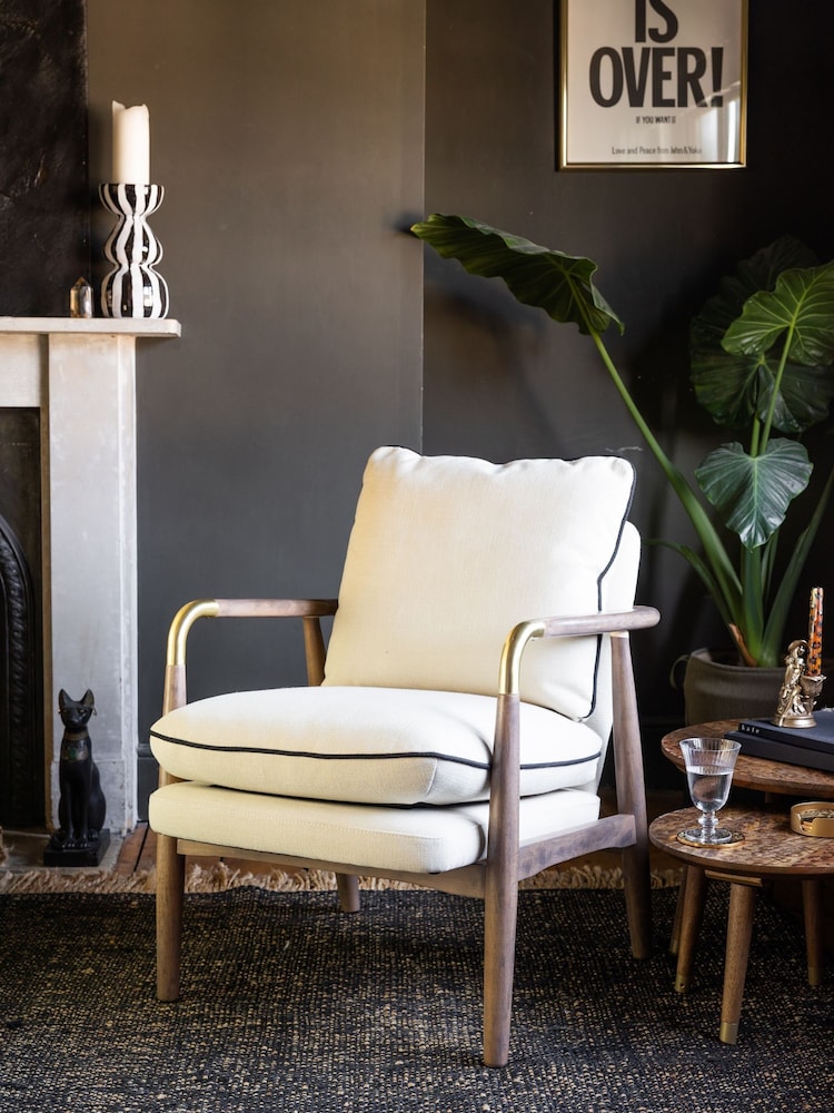 Rockett St George Natural Weave Signature Accent Chair - Image 1 of 10