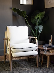 Rockett St George Natural Weave Signature Accent Chair - Image 4 of 10