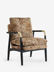 Rockett St George Leopard Love Velvet Signature Accent Chair - Image 7 of 10