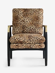 Rockett St George Leopard Love Velvet Signature Accent Chair - Image 8 of 10
