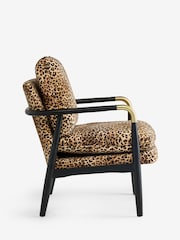 Rockett St George Leopard Love Velvet Signature Accent Chair - Image 9 of 10