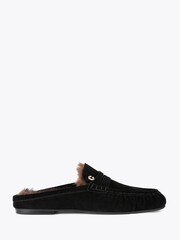 Carvela Black Marigold Fur Mule Shoes - Image 1 of 4
