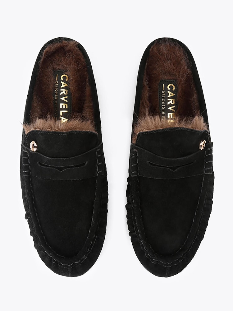 Carvela Black Marigold Fur Mule Shoes - Image 2 of 4 Carvela Black Marigold Fur Mule Shoes - Image 2 of 4