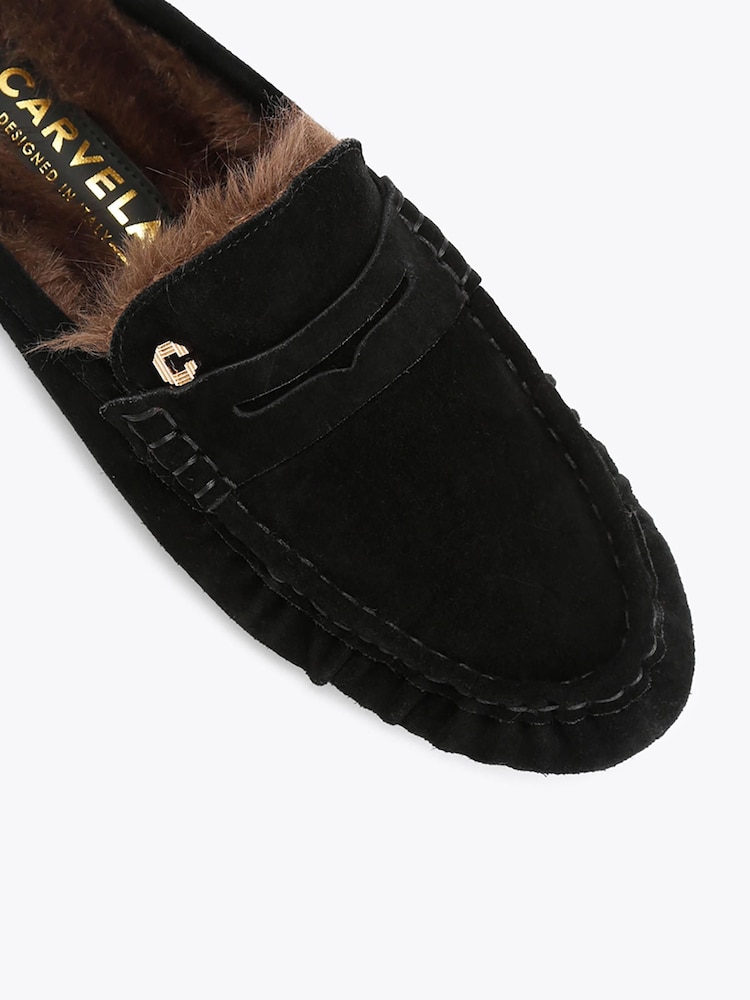 Carvela Black Marigold Fur Mule Shoes - Image 4 of 4 Carvela Black Marigold Fur Mule Shoes - Image 4 of 4