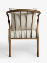 Jasper Conran London Walnut and Natural Flannel Bray Accent Chair - Image 7 of 7