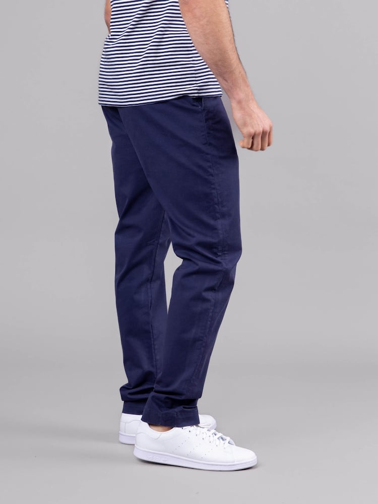 Lakeland Clothing Blue Noel 100% Cotton Chinos Trousers - Image 2 of 5
