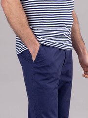 Lakeland Clothing Blue Noel 100% Cotton Chinos Trousers - Image 4 of 5