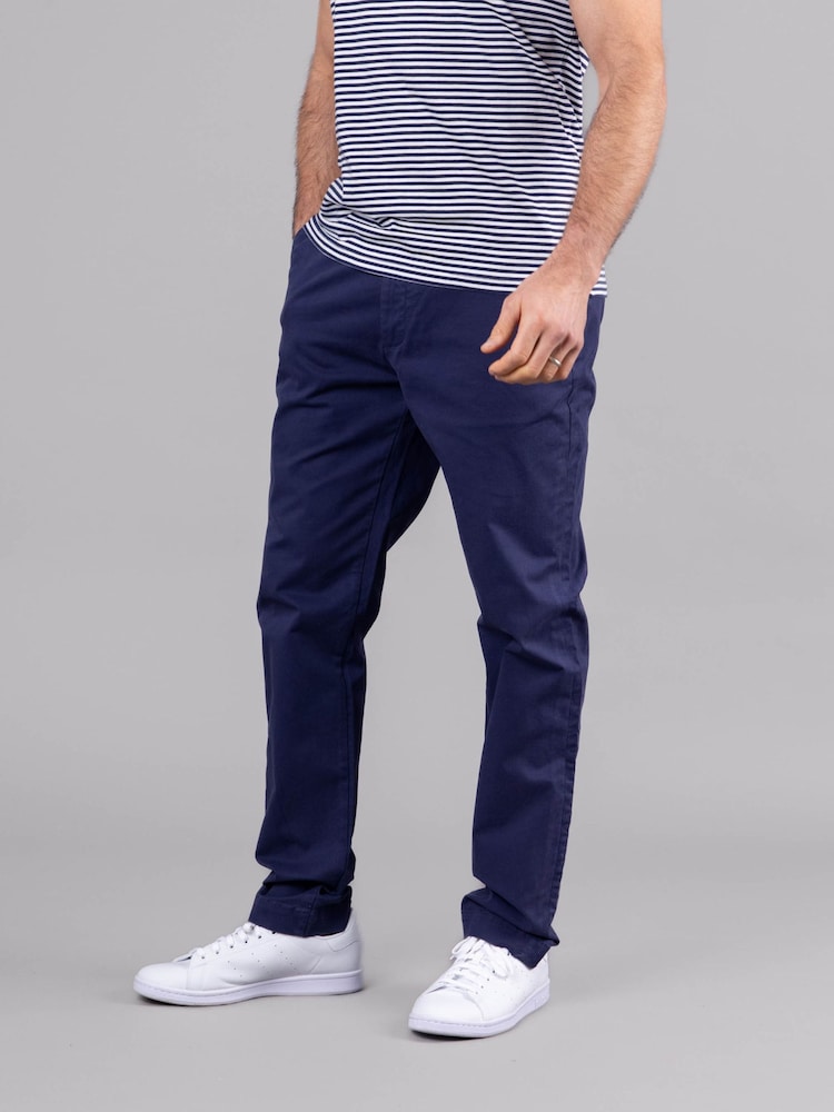 Lakeland Clothing Blue Noel 100% Cotton Chinos Trousers - Image 5 of 5
