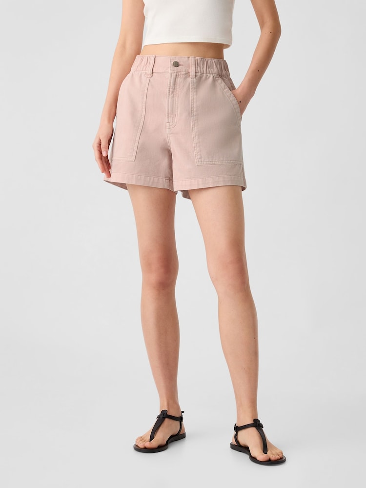 Gap Pink High Waisted Utility Shorts - Image 1 of 5