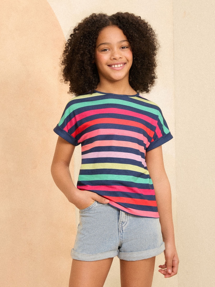 Love & Roses 2er-Pack Jersey-T-Shirts mit Rundhalsausschnitt (5-16 Jahre) - Bild 2 von 7