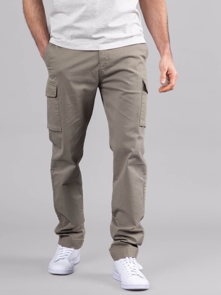 Lakeland Clothing Khaki Rafe 100% Cotton Cargo Trousers - Image 1 of 5