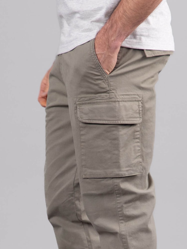 Lakeland Clothing Khaki Rafe 100% Cotton Cargo Trousers - Image 5 of 5