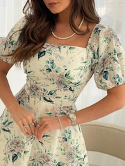 Girl In Mind Cream Hallie Cream Floral Broderie Anglaise Mini Dress - Image 2 of 4