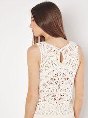 Apricot Natural Crochet Placement Vest - Image 3 of 4