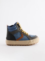 Blue Wide Fit (G) Cleated High Top Boots - Image 1 of 6