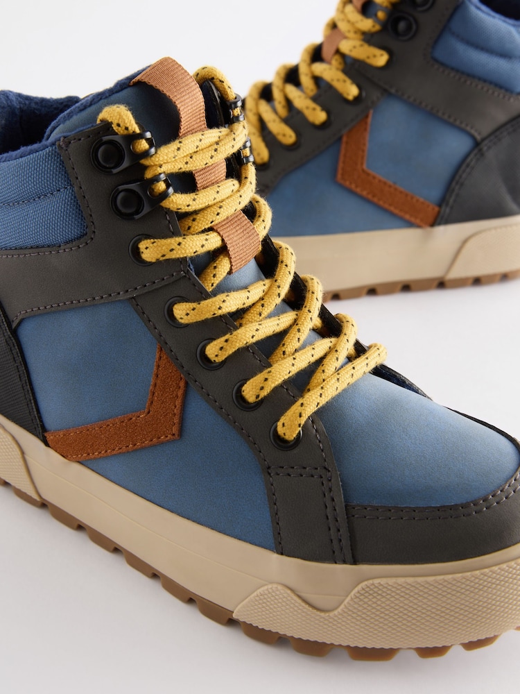 Blue Wide Fit (G) Cleated High Top Boots - Image 2 of 6