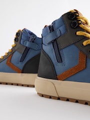 Blue Wide Fit (G) Cleated High Top Boots - Image 3 of 6