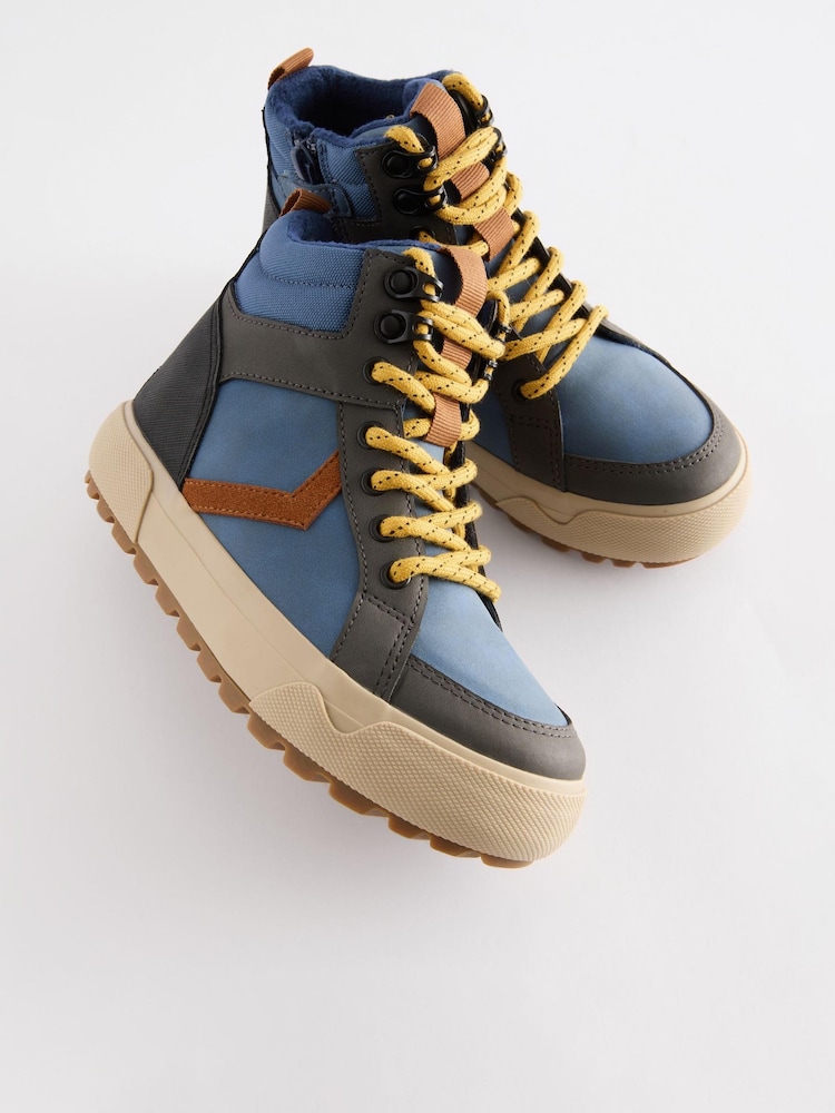 Blue Wide Fit (G) Cleated High Top Boots - Image 6 of 6