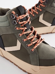 Khaki Wide Fit (G) Cleated High Top Boots - Image 3 of 6
