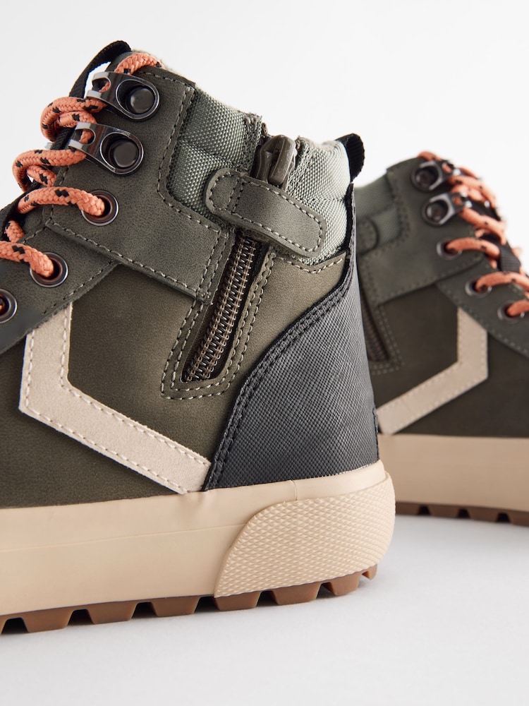 Khaki Wide Fit (G) Cleated High Top Boots - Image 6 of 6