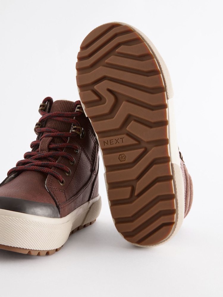 Tan Brown Wide Fit (G) Warm Lined High Top Boots - Image 6 of 6 Tan Brown Wide Fit (G) Warm Lined High Top Boots - Image 6 of 6