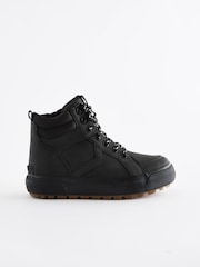 Black Wide Fit (G) Cleated High Top Boots - Image 1 of 5