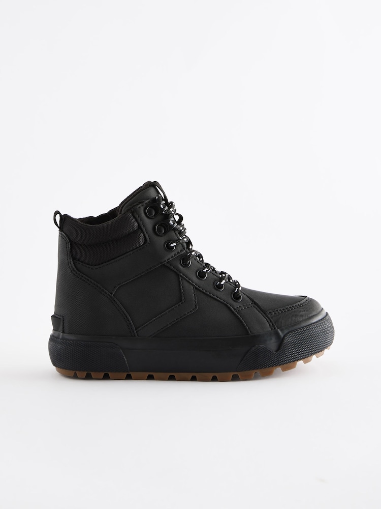 Black Wide Fit (G) Cleated High Top Boots - Image 1 of 5