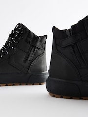 Black Wide Fit (G) Cleated High Top Boots - Image 3 of 5